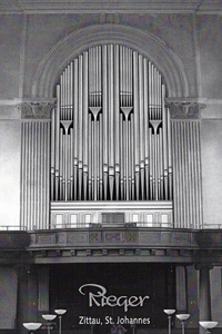 Orgel St. Johannis, Zittau nach einem Entwurf der Firma Rieger